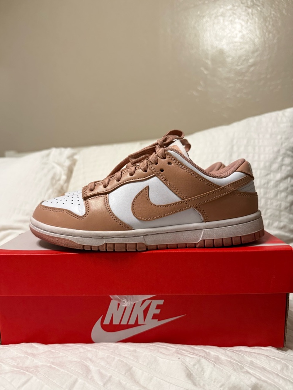 Nike Women’s Dunk Low Sneakers White Rose Whispers Pink Women’s US 6